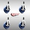 Service Caster 5 Inch 316SS Solid Poly Swivel 1-1/8 Inch Expanding Stem Caster Set Brake SCC SCC-SS316EX20S514-SPUS-TLB-118-4 - alternate 1